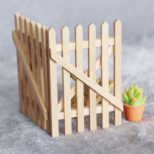 112 Dollhouse Fence Wooden Dollhouse Fairy Garden Gate