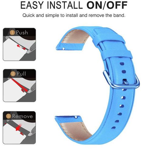 20mm Leather Watch Strap For Samsung Galaxy Watch 42mm Active 2 40mm/44mm Gear S2 Sport Breathable Smartwatch Wrist Bracelet