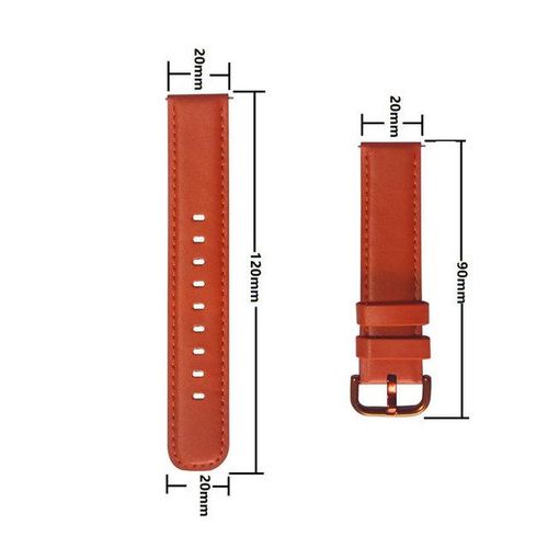 20mm Leather Watch Strap For Samsung Galaxy Watch 42mm Active 2 40mm/44mm Gear S2 Sport Breathable Smartwatch Wrist Bracelet