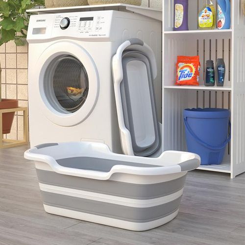 Silicone Foldable Baby Take A Bath Bathtub Non-Slip Foot Bath Bucket Folding Portable Pet Dog Cat Bathtub Bathroom Laundry Baske