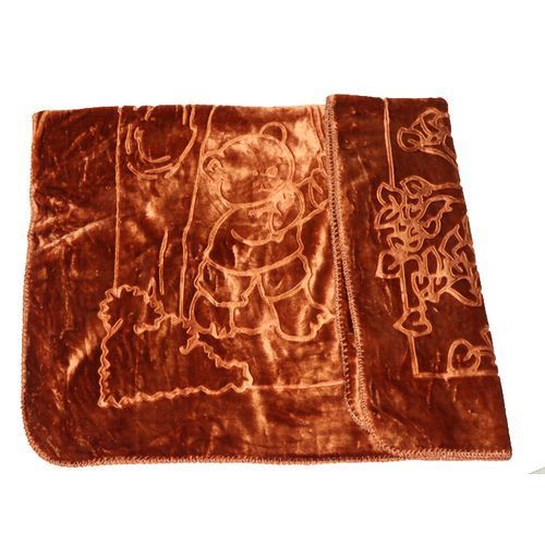 Baby Blanket Shawl Receiver - Brown