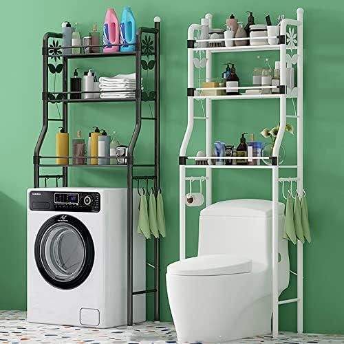 Bathroom Shelf with Hooks Black