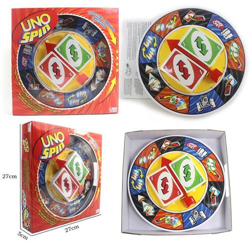 UNO Games SPIN Board Game Family Funny Entertainment Playing Cards Toys for Children Birthday Halloween Gifts