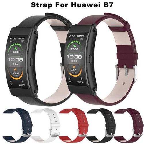 16mm Leather Watch Strap For Huawei Band B7 Women Men Soft Wrist Bracelet Band Correa For Huawei Band B6 B3 Replacement Belt