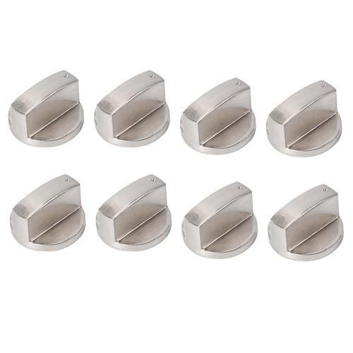 Brushed Metal Gas Stove Knobs Cooker Control Switch Range Oven Knobs Cooktop Burner Knob Gas Hob Switch Kitchen Replacement Accessories (8pcs 6mm Shaft Core) NO5112