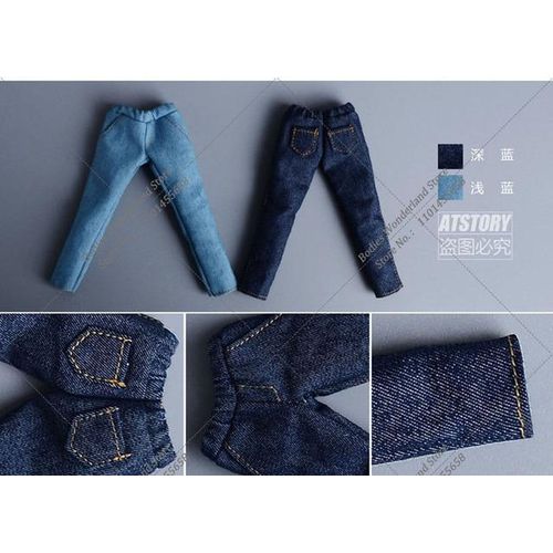 1/12 Men Solider Straight Leg Denim Pants Fitting Jeans Trousers Model fit 6'' 14.5cm Normal 15.5cm Notaman 17.5cm C4A Body