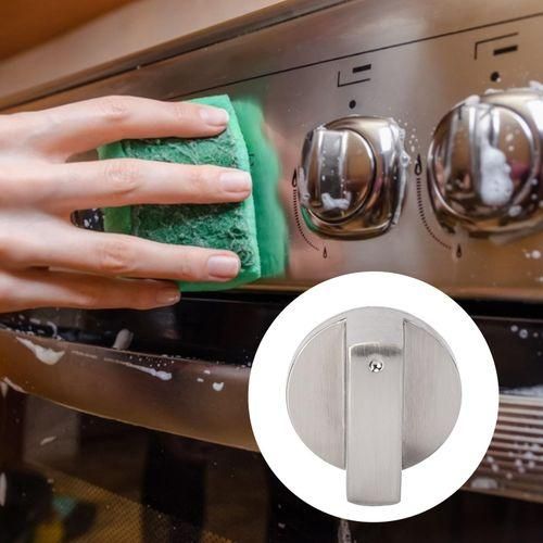 Brushed Metal Gas Stove Knobs Cooker Control Switch Range Oven Knobs Cooktop Burner Knob Gas Hob Switch Kitchen Replacement Accessories (8pcs 6mm Shaft Core) NO5112