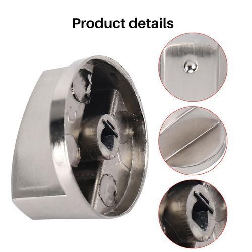 Brushed Metal Gas Stove Knobs Cooker Control Switch Range Oven Knobs Cooktop Burner Knob Gas Hob Switch Kitchen Replacement Accessories (8pcs 6mm Shaft Core) NO5112