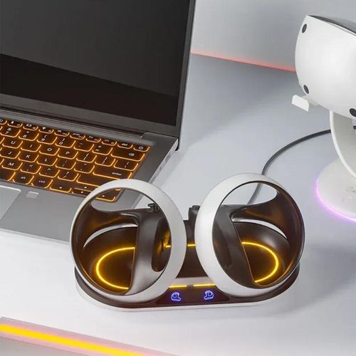 For PS VR2 Controller Charging Dock with RGB Charger Station Stand Fall Prevention for PS5 VR2 VR Glasses Accessories