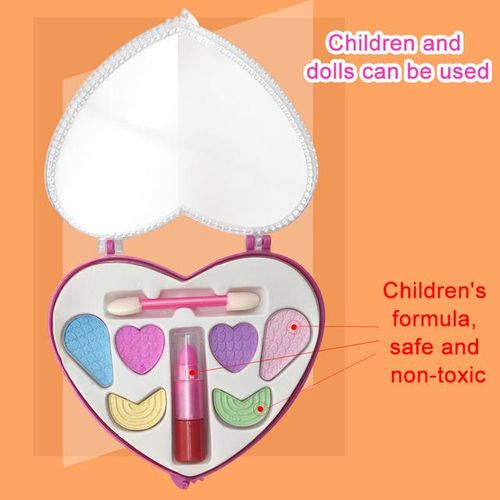 Stylist Kids Makeup Beauty Toys For Girls Half Body Hairstyle Doll With Cosmetic Set Makeup Training Pretend Play Toy