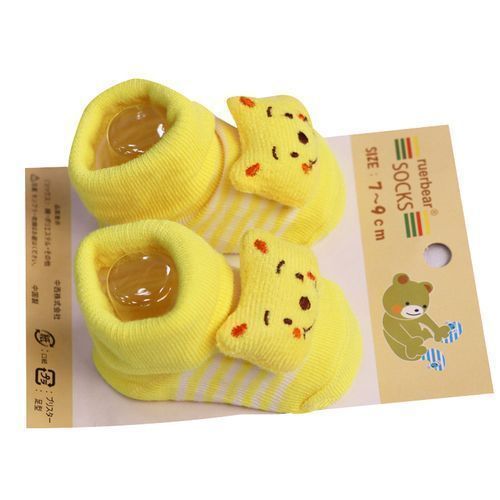 Pair Of Soft  Shoe Baby Socks - Yellow