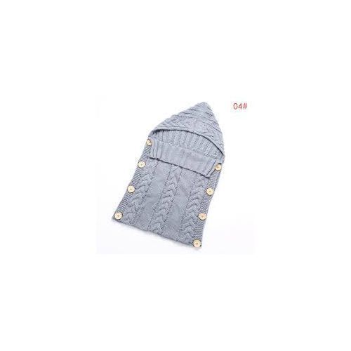Newborn Baby Wrap Swaddle Blanket Knit Sleeping Bag - Cream, Blue, Pink, Grey