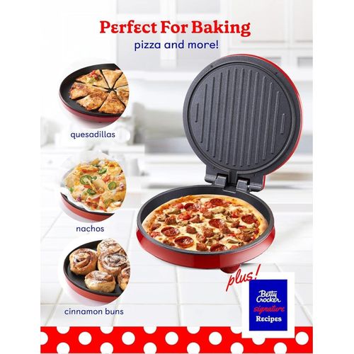Pizza Maker Electric Pizza Oven Indoor Non-Stick Pizza Oven  Countertop Pizza Maker for Home 1000-Watt Pizza Cooker