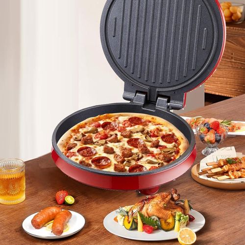 Pizza Maker Electric Pizza Oven Indoor Non-Stick Pizza Oven  Countertop Pizza Maker for Home 1000-Watt Pizza Cooker