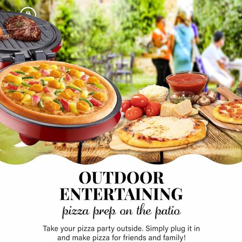 Pizza Maker Electric Pizza Oven Indoor Non-Stick Pizza Oven  Countertop Pizza Maker for Home 1000-Watt Pizza Cooker