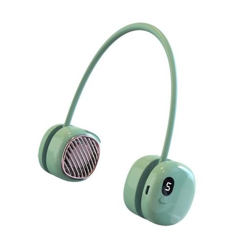 Mechanical Operation -Powered Fan Lazy Leaf-Less Hanging Neck Fan Long Life For Sports And Travelling