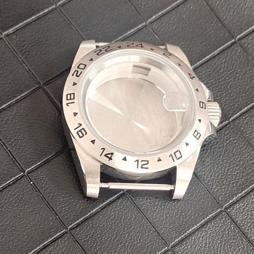 40mm Diving Case Single Direction Rotary Gmt Bezel Mineral Glass Magnifier For 8215 8205 8200 821a /mingzhu 2813 3804 Movement