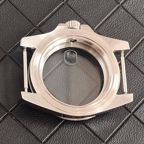 40mm Diving Case Single Direction Rotary Gmt Bezel Mineral Glass Magnifier For 8215 8205 8200 821a /mingzhu 2813 3804 Movement