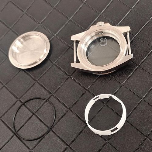 40mm Diving Case Single Direction Rotary Gmt Bezel Mineral Glass Magnifier For 8215 8205 8200 821a /mingzhu 2813 3804 Movement