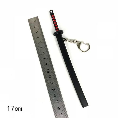 Mini Anime Demon Slayer Keychain Cosplay Katana Nezuko Zenitsu Tanjirou Inosuke Metal Pendant Keyrings s Kids Toy