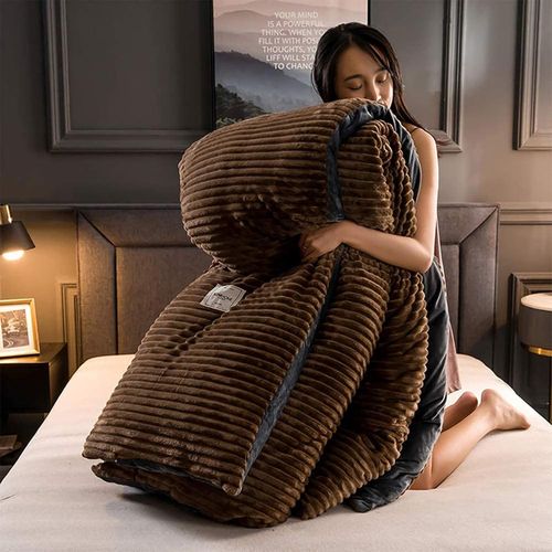 Coral Velvet Duvet King Size Brown