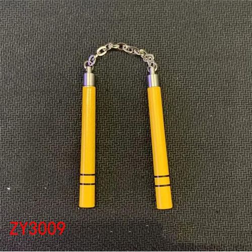 ZY3009 1/6 Scale Chinese Kong Fu Nunchaku Black Red Metal Model Accessories Combat for 12'' Figure Body
