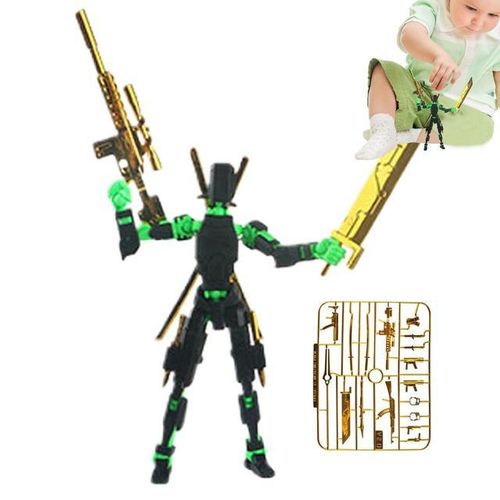 Statue Action Figure Magnetic Assembly Model Kit Toy For Boys Action Figure Playset Multi-Jointed Movable For Boys Girls Kids