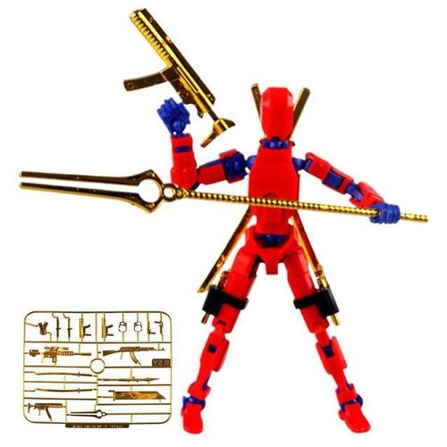 Statue Action Figure Magnetic Assembly Model Kit Toy For Boys Action Figure Playset Multi-Jointed Movable For Boys Girls Kids