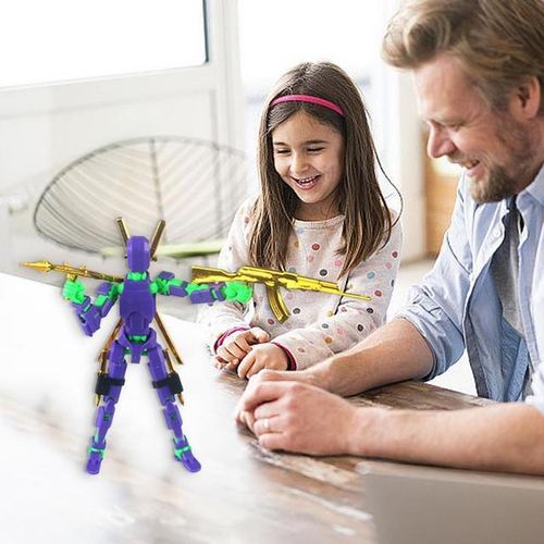 Statue Action Figure Magnetic Assembly Model Kit Toy For Boys Action Figure Playset Multi-Jointed Movable For Boys Girls Kids