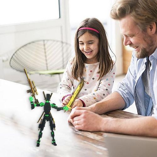 Statue Action Figure Magnetic Assembly Model Kit Toy For Boys Action Figure Playset Multi-Jointed Movable For Boys Girls Kids