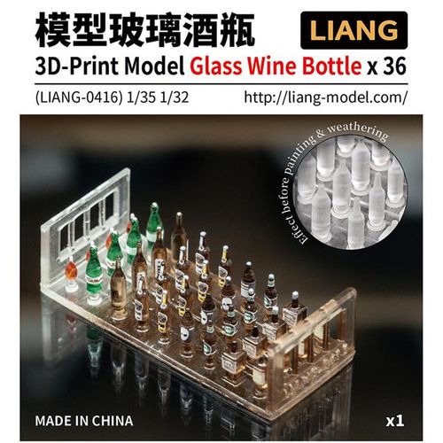 LIANG Model Scene Accessories 0415/0417 Model Mineral Water Bottle Glass Bottle Milk Box Decoration