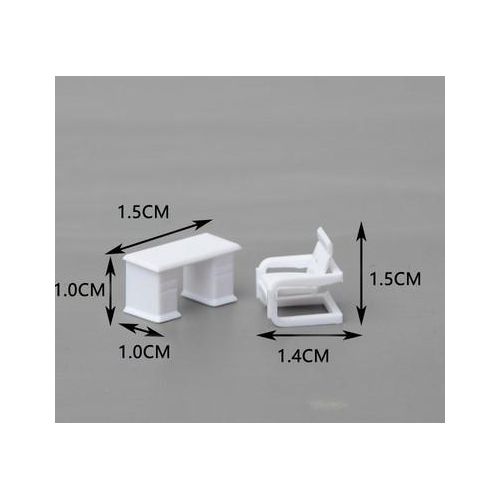 5sets/lot 1/75 Scale Plastic Model Chair Table For Architecture Model Building Kits Toy Or Hobby Maker