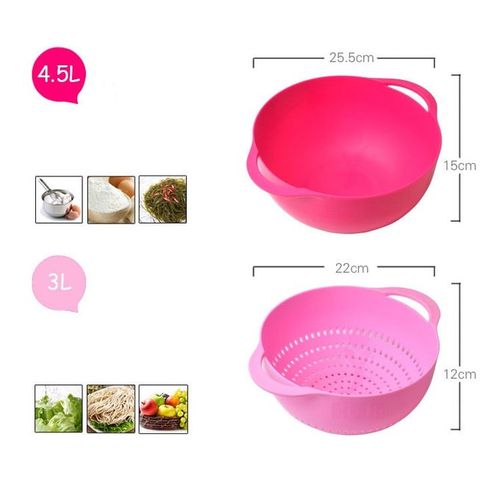 8 Pieces Set Creative Rainbow Salad Bowl Measuring Cup Measuring Spoon Kitchen Tools