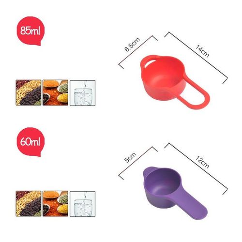 8 Pieces Set Creative Rainbow Salad Bowl Measuring Cup Measuring Spoon Kitchen Tools