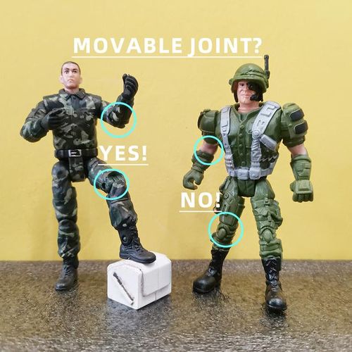 ViiKONDO 1/18 Action Figures Toy 3.75in Movable Joint PLA Peacekeeper vs Green Ranger Fun