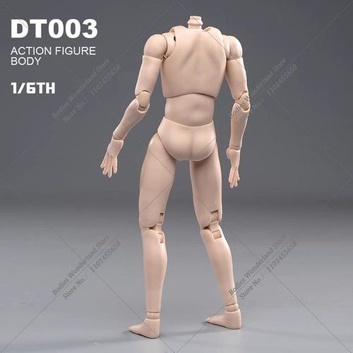 Pale White Black Skin 1/6 Super Movable Male Muscle Super Flexible Joint Body with Different Hand Shape fit 12