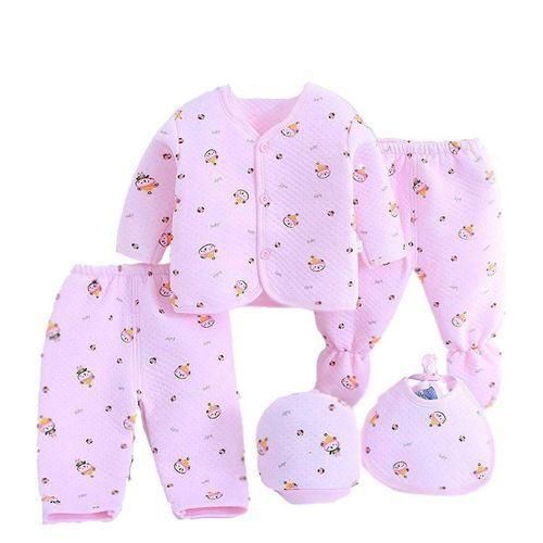 Cotton Newborn Five-piece Set - Multiple Designs