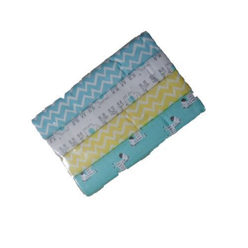Baby Delight 4Pc/Pack of Cotton Supersoft Flannel New Born Baby Receiving Bed-sheets - Multicolor