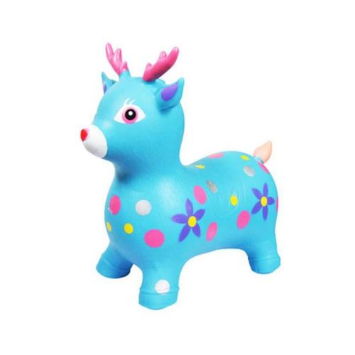 Creative Musical Rides Animal Bouncy Horse Toys Inflatable Bouncer Jumping Child Kids Inflatable Rubber Deer Boy Girl