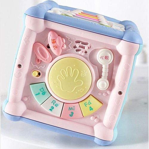 Baby Multifunctional Hexahedron Toys Piano Drum Puzzle Early Educational Music Toys