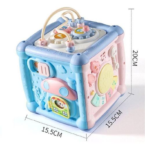 Baby Multifunctional Hexahedron Toys Piano Drum Puzzle Early Educational Music Toys