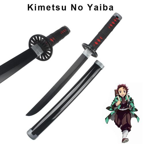 Demon Slayer Katana 60cm Character Role-playing s Toys Bamboo Film and Television Props Giyuu Blue Sanemi