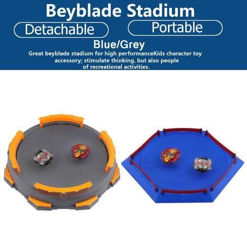 Batting Top Burst Beyblade Round Hexagonal Spinning Combat Stadium Toy Game Kids Round Grey