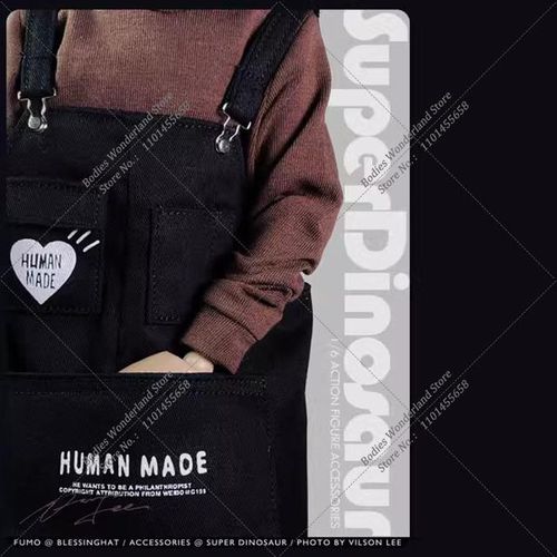 1/6 Scale Fashion Male Loose Bib Overalls Vintage Jean Jumpsuit Suspender Trousers Hoodies Fit 12" Action Figure Doll