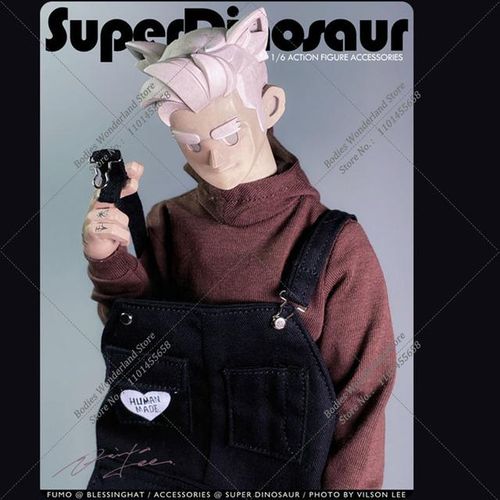 1/6 Scale Fashion Male Loose Bib Overalls Vintage Jean Jumpsuit Suspender Trousers Hoodies Fit 12