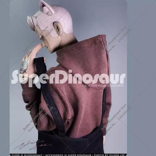 1/6 Scale Fashion Male Loose Bib Overalls Vintage Jean Jumpsuit Suspender Trousers Hoodies Fit 12
