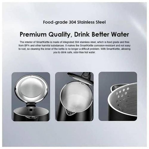 Oraimo Electric Stainless Steel Double-wall Design Precise Temperature Control Water Boiling Smart Kettle 1.7L Full Metal Liner Jar Pot- Multicolor