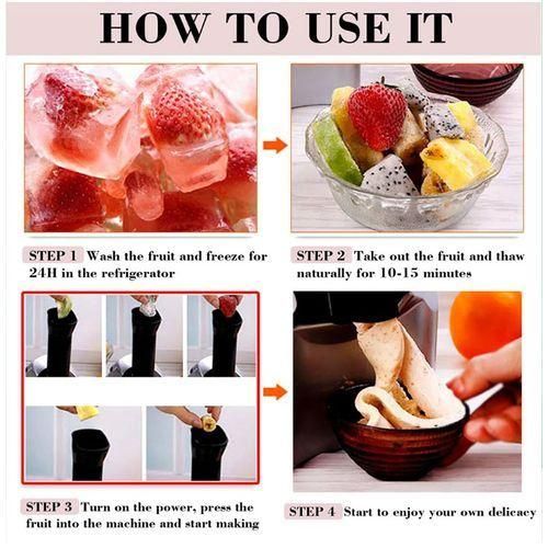 Home Ice Cream Maker,Dessert Maker, -Black.