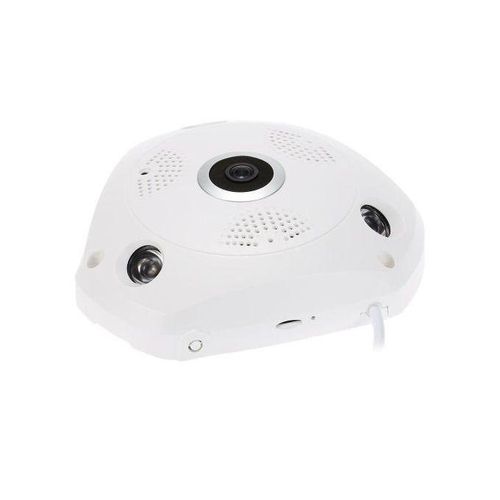 960P HD 360 Degree Wireless Wifi VR IP Camera Full View 1.44MM Lens Fish Eye Panoramic Indoor Security CCTV Camera Support Phone APP Remote Control (White) WANKAI