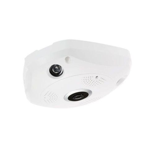 960P HD 360 Degree Wireless Wifi VR IP Camera Full View 1.44MM Lens Fish Eye Panoramic Indoor Security CCTV Camera Support Phone APP Remote Control (White) WANKAI